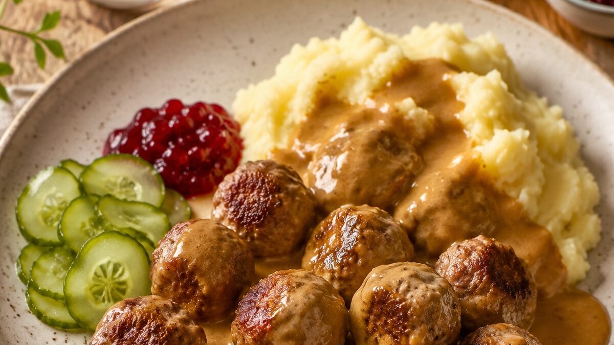 Köttbullar med gräddsås