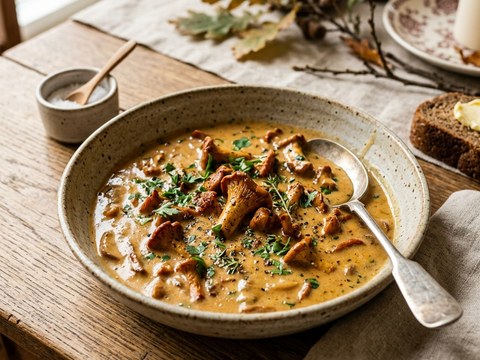 Klassisk krämig kantarellsås