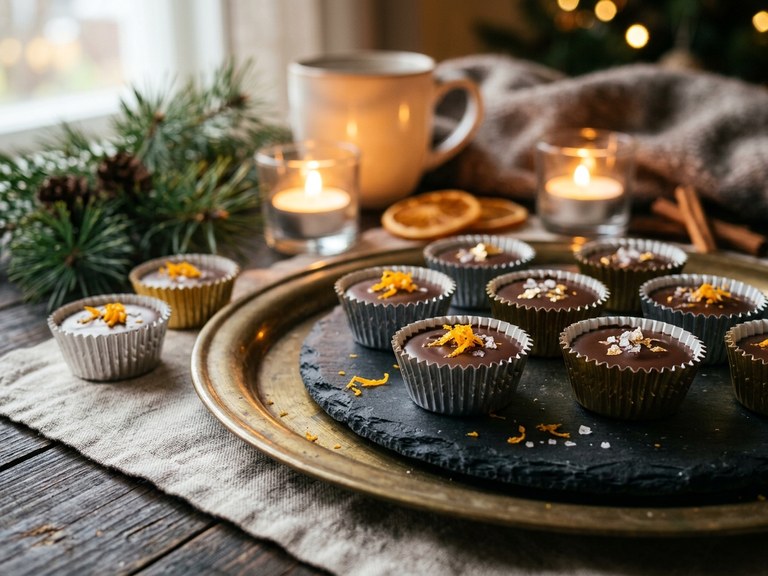 Ischoklad med apelsin & flingsalt