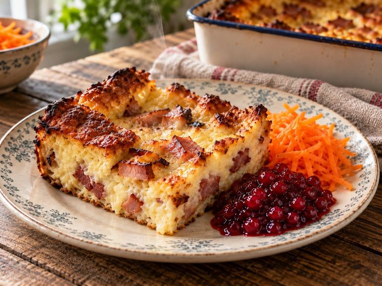 Klassisk fläskpannkaka i långpanna