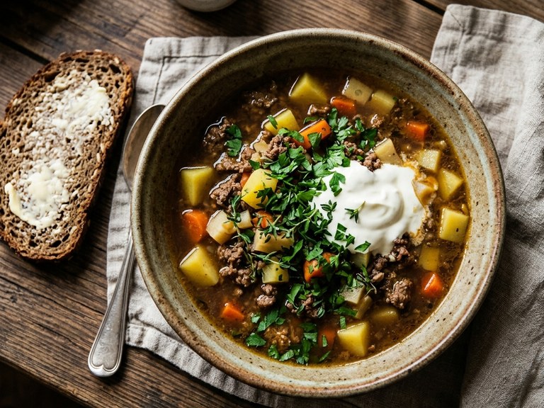 Klassisk Köttfärssoppa med Potatis & Rotfrukter