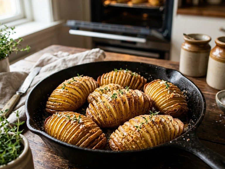 Krispig hasselbackspotatis
