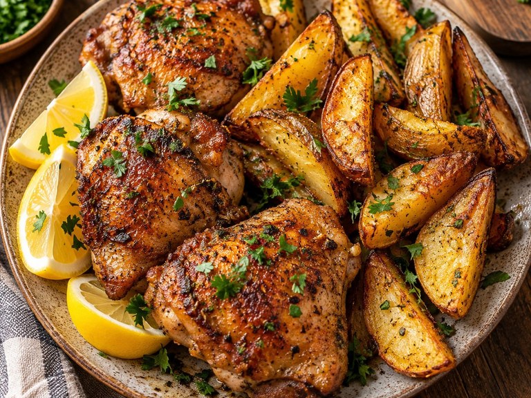 Kyckling i airfryer med klyftpotatis