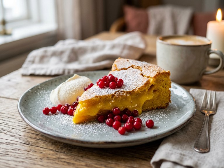 Saffranskladdkaka med vit choklad – Seg & krämig